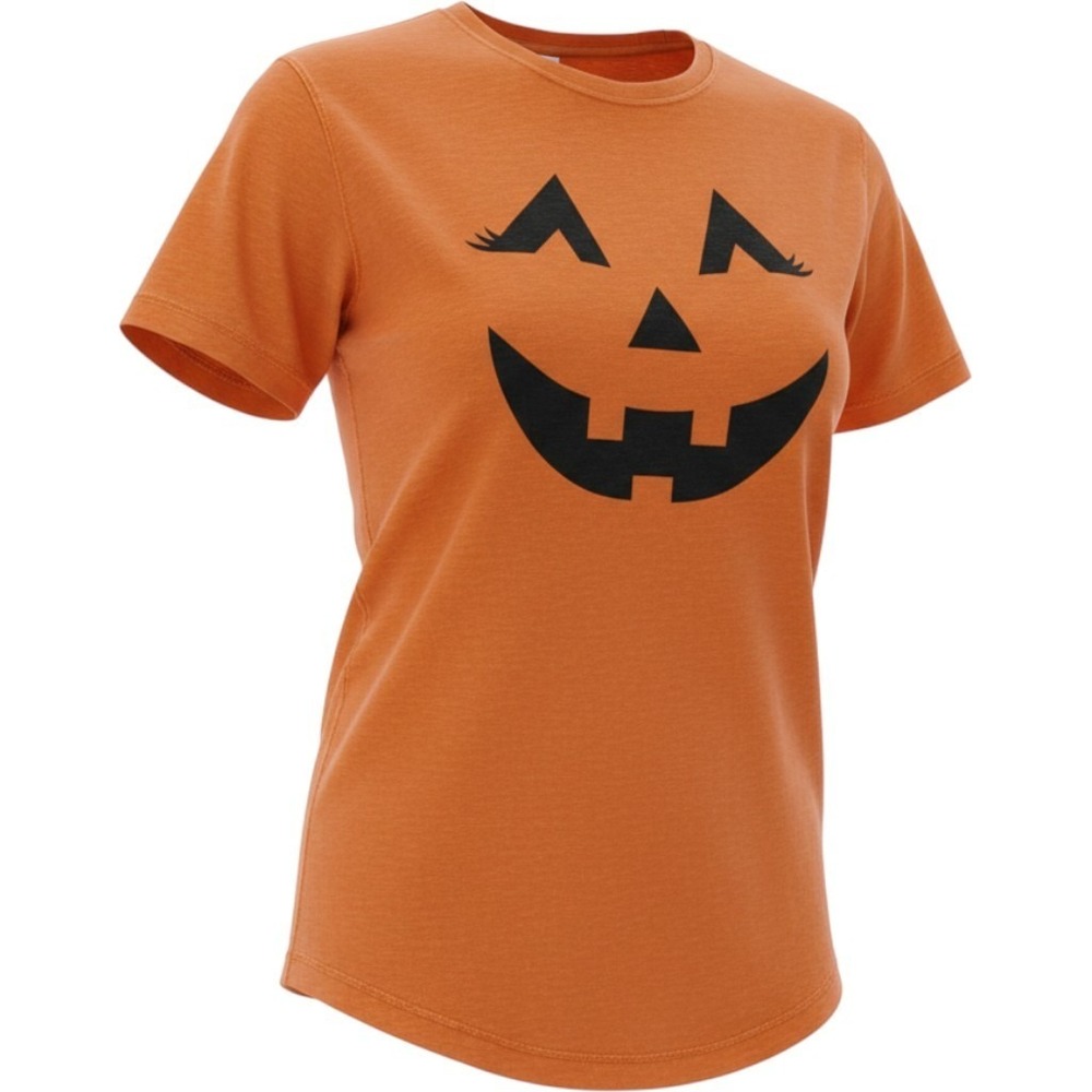Way to Celebrate Halloween T-Shirt Women XXXL 22 Orange Jack-O-Lantern Pumpkin